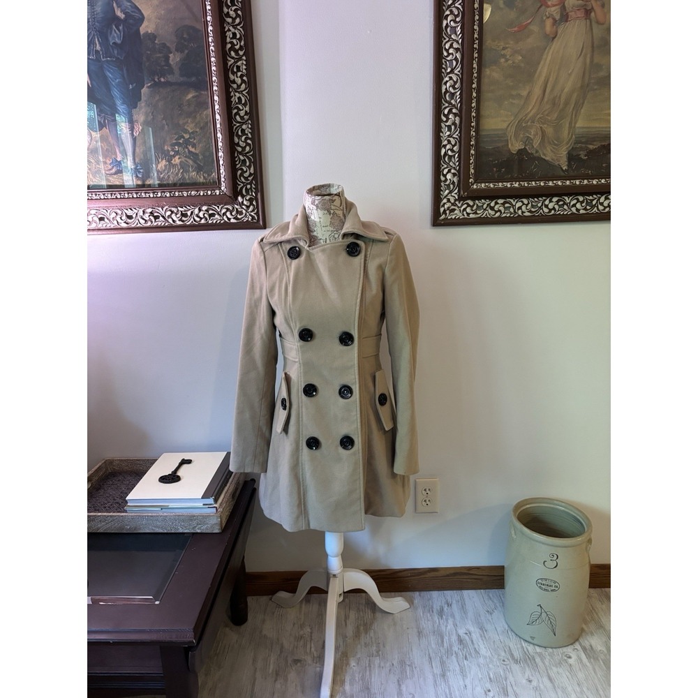 Laetitia Jacket Beige Solid Open Front Coat Jacke… - image 6